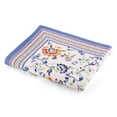 thumbnail image 6 of FINGERCRAFT Tablecloth, High GSM Cotton Fabric, Distinctive Printed Design Table Cover, Blue Floral (54in), 6 of 6