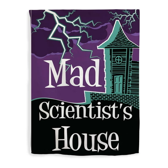 ThisWear Halloween Flag Home Decor Mad Scientist's House Dark Humor Vertical House Flag Multi