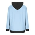 thumbnail image 6 of Ahdbta Hoodies for Women Lightweight Long Sleeve Pullover Sweatshirt Loose Fit Color Block Tunic Tops with Pockets, 6 of 6