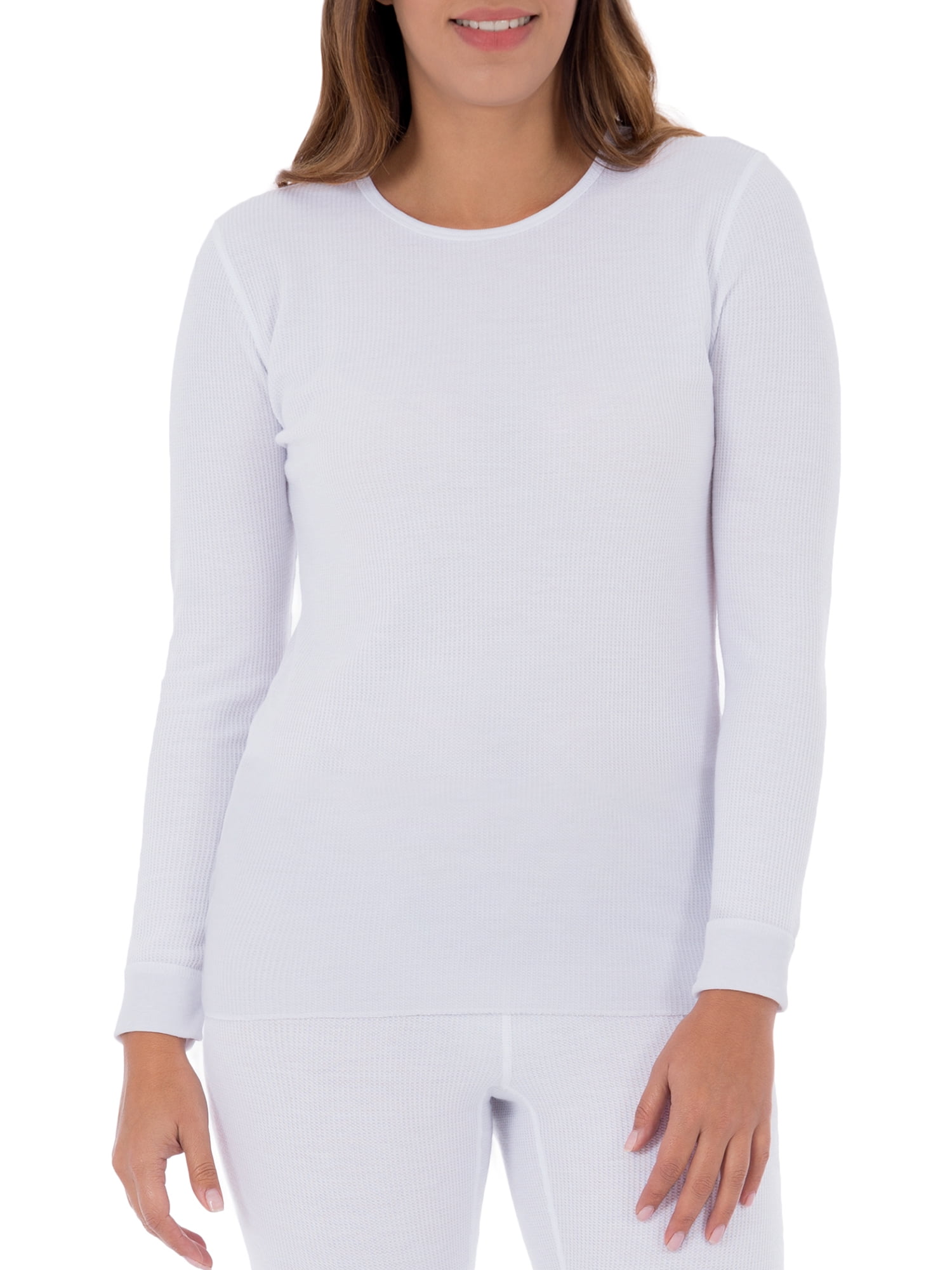 Women's and Women's Plus Waffle Thermal Underwear Crew Top