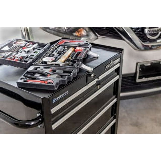 Frontier 26-inch 4-Drawer Base Cabinet Tool Chest, Metal, Black