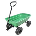 thumbnail image 3 of Tcbosik Poly Yard Dump Cart with 180° Rotating Handle, 660 lbs Capacity Heavy Duty Garden Wagon with Pneumatic Tires and Metal Frame for Yard Patio, Grass Green, 3 of 9
