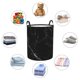 thumbnail image 4 of Fotbe Black Marble Texture Abstract Cesto de Ropa con Asas, Cesto Impermeable de Gran Capacidad, Bolsa de Lavado para Dormitorio, Cesto de Ropa con Ruedas y Asas-Medium, 4 of 6