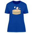 thumbnail image 1 of Cute Monkey Taking Bath Cartoon Tee Women's -Image by Shutterstock, 1 of 1