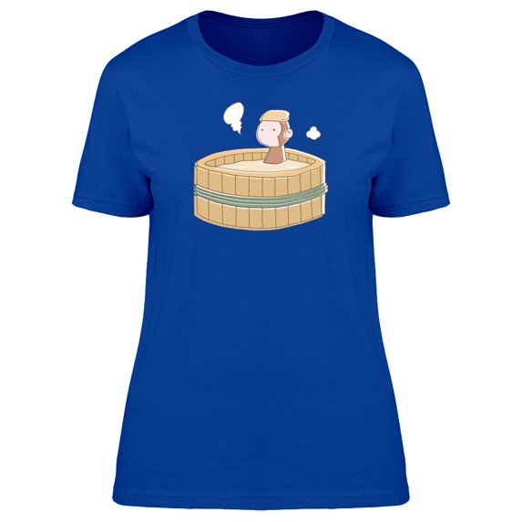 Cute Monkey Taking Bath Cartoon Tee Women's -Image by Shutterstock