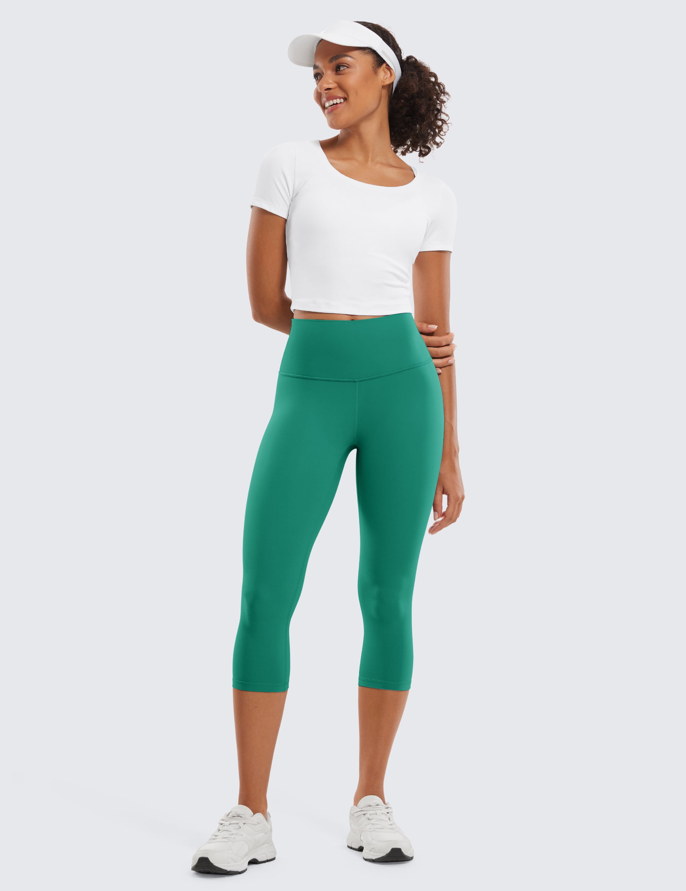 CRZ YOGA Butterluxe Yoga Capris Leggings 19'' High Waisted Workout Soft Athletic Lounge Womens Pants