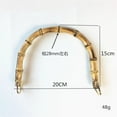 thumbnail image 2 of DIY Real Bamboo Wooden Purse Bag Handle Handbag Replacement , Buckle, as described, 2 of 8