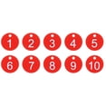 thumbnail image 3 of 10PCS Number Tags 1-10, Number Key Tags Plastic Numbered Tags Key Tags Keychain with Key Rings for Organizer Field Sales Hangers Clothes Labels ID Tag, Red, 3 of 6