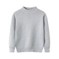 thumbnail image 4 of Yusim Boys Knit Turtleneck Sweaters- Pullover Casual Long Sleeve Warm Kids Fall Winter Clothes Gray Size 5 T, 4 of 8
