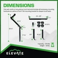thumbnail image 4 of Elevate Outdoor Truck 3 Ladder Rack Steel Pickup Bed Cargo Carrier System, Black, 4 of 9