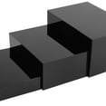 thumbnail image 3 of Tnarru 3 Pieces Buffet Risers Jewelry Display Risers Decoration Display Stand Shelf for Catering Display Retail Collectibles Jewelry Black, 3 of 8