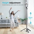 thumbnail image 3 of Trípode Selfie Stick Qirita 51 pulgadas extensible para iPhone/Samsung, 3 of 9
