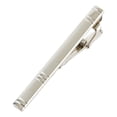 thumbnail image 2 of Bradem Men's Formal Metal Tie Pin&nbsp;- Silver Simple Bar Clasp, Business & Fashion Necktie Accessory, 2 of 9