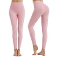 thumbnail image 2 of GEWSEY Women's High Rise Contour Bonded Ankle Legging Ultra High Legging Tight with Pockets (Pink, XXL), 2 of 4
