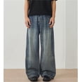 thumbnail image 2 of Vaqueros holgados Y2K for hombre - Pantalones vaqueros grunge vintage de pierna ancha for ropa de calle de hip hop y skater, 2 of 7