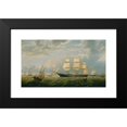 thumbnail image 2 of Fitz Henry Lane 14x10 Black Modern Framed Museum Art Print Titled - The Golden State Entering New York Harbor (1854), 2 of 5