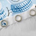thumbnail image 4 of Manfei Kawaii Christmas Snowman Black Out Curtains,Merry Xmas Curtains Pack of 2 (42x63 Each),White Blue Bedroom Curtains For Kids,Microfiber Bedroom Decor, 4 of 6