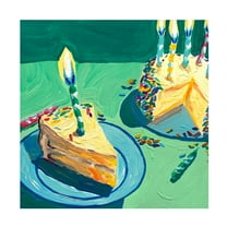 Trademark Fine Art Key and Sea Birthday Cake Canvas Wall Art