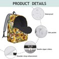 thumbnail image 4 of Sunflower and Butterfly Yellow Pattern Backpack for School, Cute School Bag with Adjustable Shoulder Straps and Padded Back, 15.7"x11.8"x5.5", 4 of 5