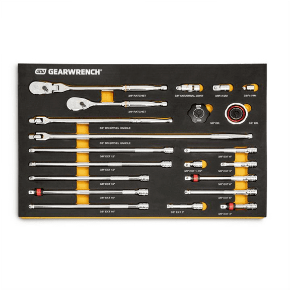 Gearwrench 21 Pc. 3/8" 90-Tooth Ratchet & Drive Tool Set
