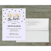 Here Comes the Bride Deluxe Bridal Shower Invitation