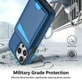 thumbnail image 6 of Allytechgroup 2 In 1 Wallet Case for Apple iPhone 15 Pro Max, Detachable Cards Holder Compatible with Magsafe Anti-Scratch Bumper Shockproof Drop Protection Phone Case for Women Men, Blue, 6 of 10