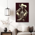 thumbnail image 3 of “Skeleton Cowboy with Coffee Cup” Western Gothic Canvas Wall Art Ready to Hang for Living Room and Bedroom, 3 of 8