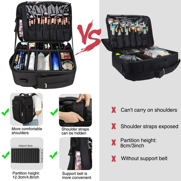 Makeup Backpack KSCD Professional Makeup Case Extra Large Travel