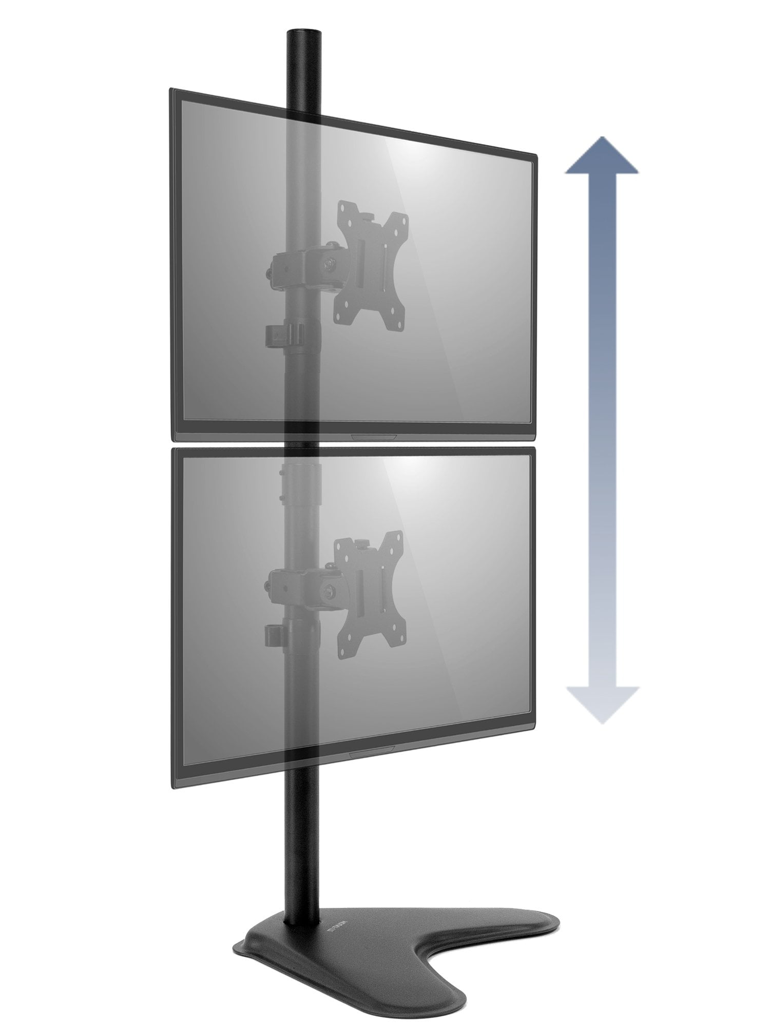 MountIt! Vertical Dual Monitor Stand Fits 1732 Inch Monitors