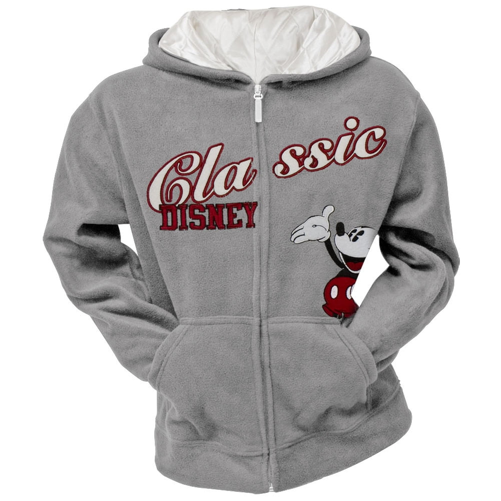 Mickey Mouse Mickey Mouse Classic Mickey Women's Grey Zip Hoodie