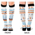thumbnail image 4 of FORMRS Womens Knee High Socks Casual Long Thick Travel Daily Wear, 1 Pair, Blue Nautical Pattern, 4 of 6
