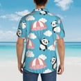 thumbnail image 6 of Easygdp Panda Flying in the Sky Men's Hawaiian Shirts Print Lapel Short Sleeve for Beach, vacation, party, casual occasions - 3X-Large, 6 of 9