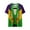 Tops-A56Multicolor, variant on LEKWK Mardi Gras Shirts Tuxedo Jester Mask Print Short Sleeve Graphic Tees Crew Neck Regular Fit Casual Party Holiday Trendy Wear