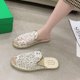 thumbnail image 1 of Zapatos de mujer de gran tamaño pies anchos y hermana gorda zapatos individuales pescador zapatos transpirables de fondo plano medio slippers39 Gao Jinjia LED, 1 of 2