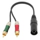 thumbnail image 1 of Cable XLR a DC 3,5mm Dual RCA macho estéreo sin pérdidas micrófono Universal Cable divisor para DVD VCDXLR macho a 2RCA 1m, 1 of 8