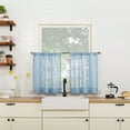 thumbnail image 5 of No. 918 Tina Geometric Clipped Semi-Sheer Rod Pocket Kitchen Curtains, 54"x36", 5 of 8