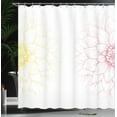 thumbnail image 3 of Ambesonne Dahlia Flower Shower Curtain, Sunflower Like Petals, 69"Wx70"L, Yellow Fuchsia, 3 of 4