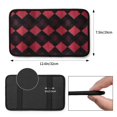 thumbnail image 2 of Car Handrails Box Pad 12.6 X 7.5 In Waterproof Non-Slip Wear-Resisting Durable Breathable Strong Tensile And Tensile Stretch Argyle Plaid Darkred_1, 2 of 7