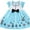 Blue D, variant on WIBACKER 1-6Y Girls Snow Princess Costumes Dresses with Cape Kids Fancy Dress Up for Halloween Party Cosplay Christmas - 1PCS