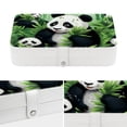 thumbnail image 4 of Panda PU Leather Earring Holder Jewelry Organizer with Removable Compartment and Necklace Holder, Portable, 4 of 6