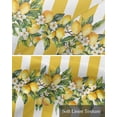 thumbnail image 6 of Yellow Lemon Stripes Kitchen Valances for Windows Farmhouse Linen Window Valance Curtain for Living Room Window Treatment Summer Spring Fruit Flowers Leaves Valance Rod Pocket Topper, 42 x 18 Inch, 6 of 6