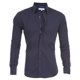 thumbnail image 5 of Camisa informal de algodón para hombre, Tops delgados, manga larga, cremallera, Color sólido, alta calidad, nueva, 5 of 5