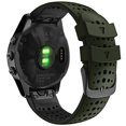 thumbnail image 2 of Correa de Silicona Quick Fit 22mm Abanen para Fenix 7/Fenix 6/Fenix 5/EPIX 2 Verde-Negro, 2 of 2