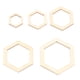 thumbnail image 1 of Piezas De Madera Hexagonales, 205 Piezas, Recortes De Madera Hexagonales Multiusos Alisados, 5 Tamaños Para Decoración, 1 of 7