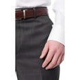 thumbnail image 2 of Mens Classic Fit Solid Charcoal Flat Front Wool Dress Pants, 2 of 2