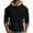 Black, variant on Men’s Hooded Pullover with Sherpa Lining Casual Long Sleeve Drawstring Hoodie and Zipper Pockets for Everyday Wear Black L