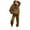 Coffee, variant on Women's Korean Style Fashion Hooded Sweatshirt And Pants Set 2 Piece Outfit Solid Color Casual Trousers Suit Comfortable Wear