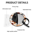 thumbnail image 4 of Squirrel 2pcs PU Leather Round Bag Tags Suitcase Handbag Tags with Privacy Cover and Name ID Tag for Travel Luggage, Handbags, Backpacks, School Bags, 4 of 6