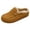 Coffee, variant on Womens Fleece Lined Mules Suede Penny Loafer House Slippers Outdoor Indoor Slip on Warm Plush Casual Shoes Size 6-9.5