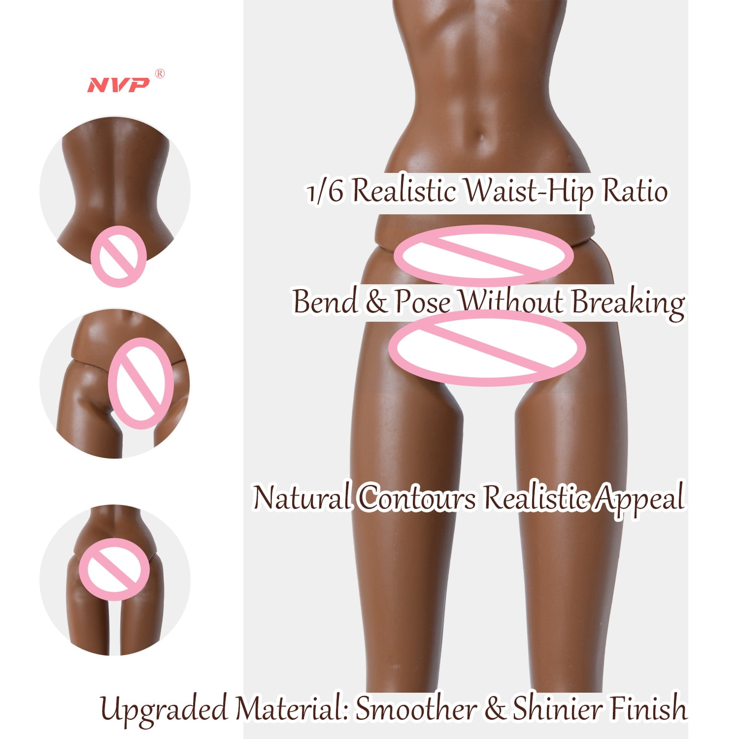 12.6inch Realistic Collectible BJD Doll - Fashion Model Ball Jointed Doll with 12 Joints for DIY Crafting (No Clothing Included)